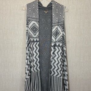 Vintage Womens Knit Aztec Print Vest Size M Western